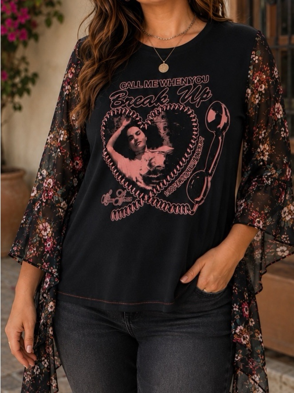 Selena Gomez upcycled tee